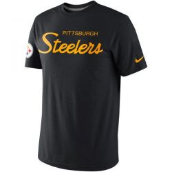 Cheap Steelers T-Shirt From China Black Tri-Script Tri-Blend