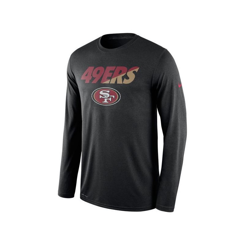 Cheap 49ers T-Shirt From China Black Long sleeve Legend Staff Practice Performance