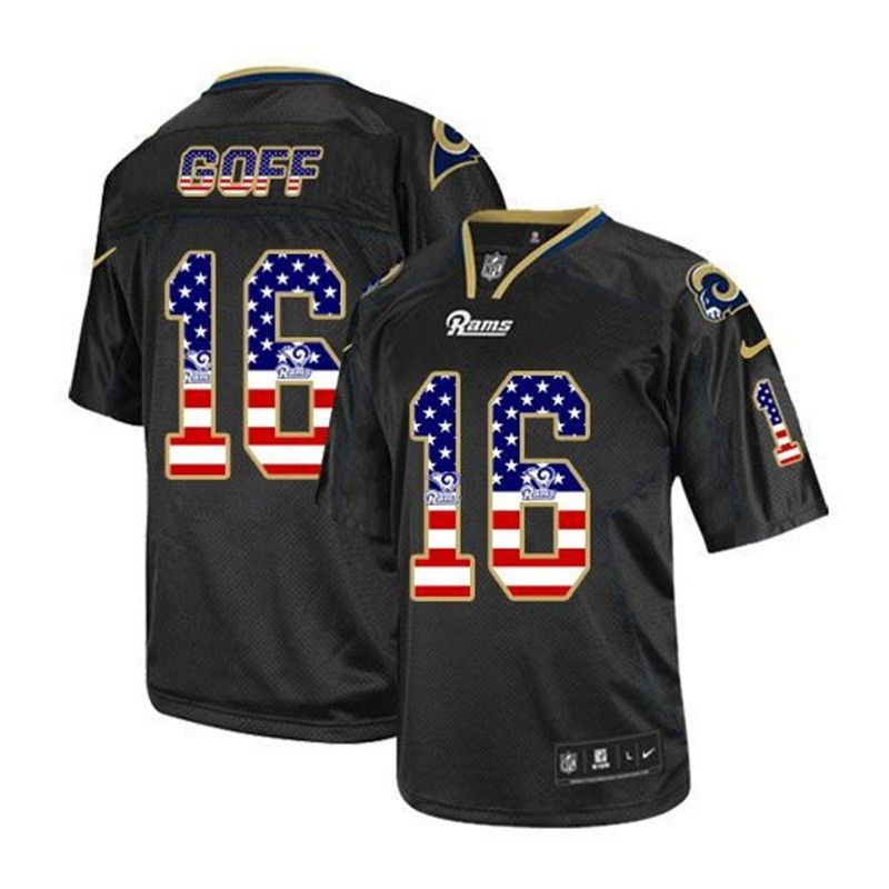 Cheap Jared Goff Rams Jersey From China USA Flag Fashion #16