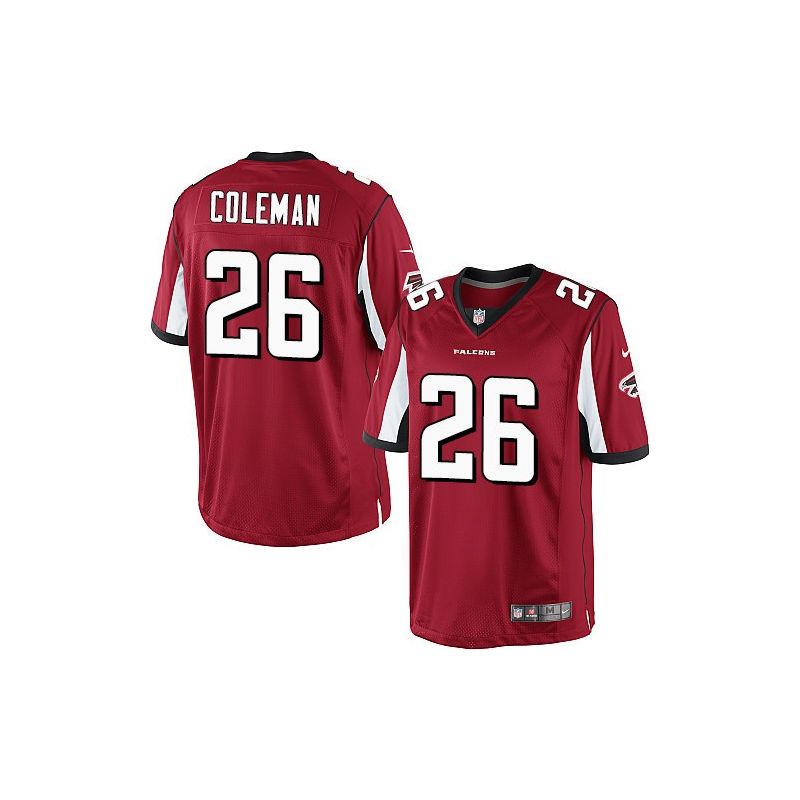 Cheap Tevin Coleman Falcons Youth Jersey From China Red Game #26