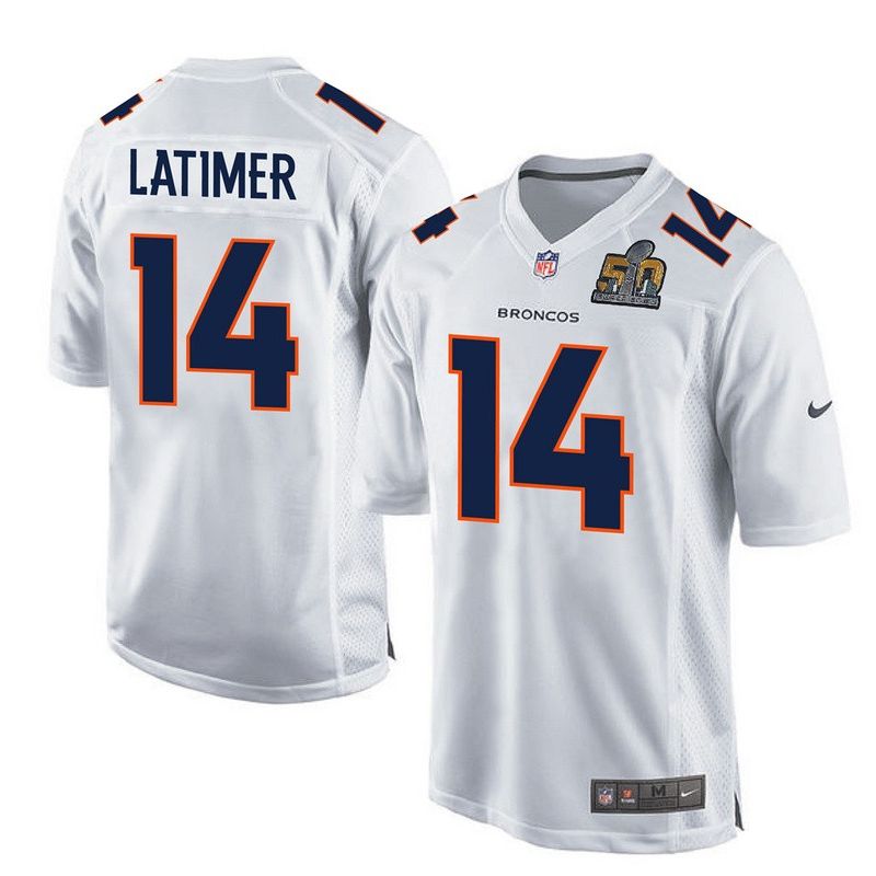 Cheap Cody Latimer Broncos Youth Jersey From China White Super Bowl 50 game event Game #14