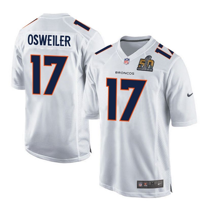 Cheap Brock Osweiler Broncos Youth Jersey From China White Super Bowl 50 game event Game #17