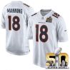 Cheap Peyton Manning Broncos Youth Jersey From China White Super Bowl 50 game event Game #18