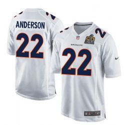 Cheap CJ Anderson Broncos Youth Jersey From China White Super Bowl 50 game event Game #22