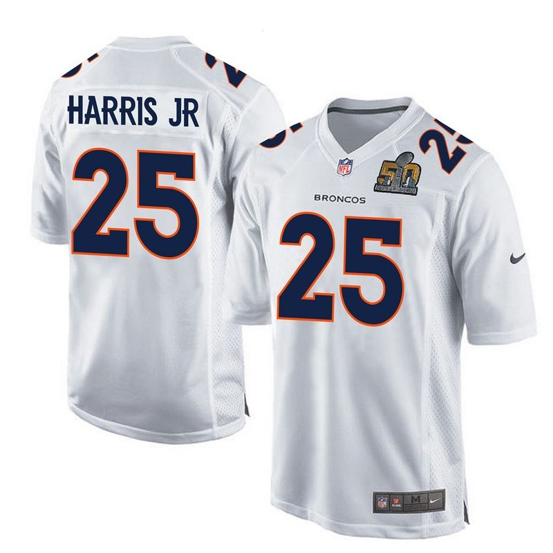 Cheap Chris Harris Jr Broncos Youth Jersey From China White Super Bowl 50 game event Game #25
