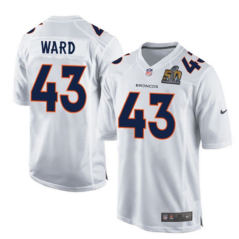 Cheap TJ Ward Broncos Youth Jersey From China White Super Bowl 50 game event Game #43