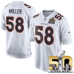 Cheap Von Miller Broncos Youth Jersey From China White Super Bowl 50 game event Game #58