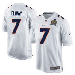 Cheap John Elway Broncos Youth Jersey From China White Super Bowl 50 game event Game #7