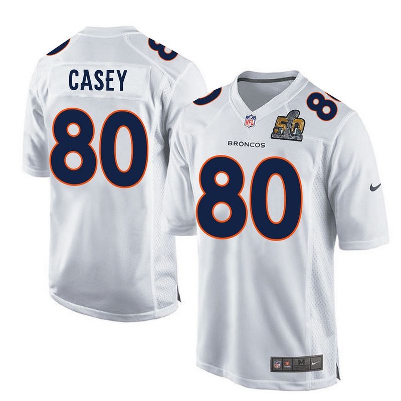 Cheap James Casey Broncos Youth Jersey From China White Super Bowl 50 game event Game #80