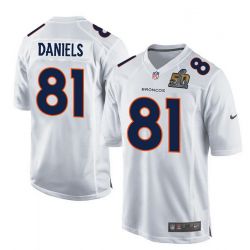 Cheap Owen Daniels Broncos Youth Jersey From China White Super Bowl 50 game event Game #81