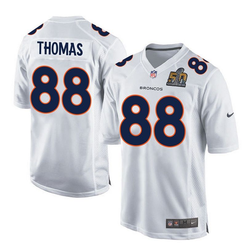 Cheap Demaryius Thomas Broncos Youth Jersey From China White Super Bowl 50 game event Game #88