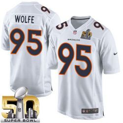 Cheap Derek Wolfe Broncos Youth Jersey From China White Super Bowl 50 game event Game #95
