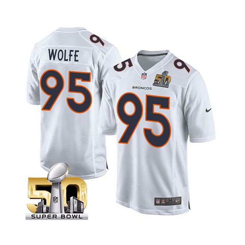 Cheap Derek Wolfe Broncos Youth Jersey From China White Super Bowl 50 game event Game #95