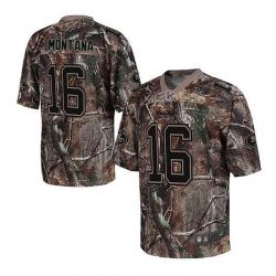 Cheap Joe Montana 49ers Jersey From China Camo #16