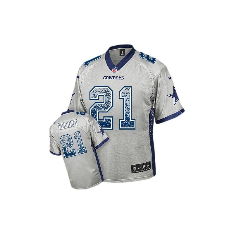 Cheap Ezekiel Elliott Cowboys Jersey From China Grey Drift Fashion I #21