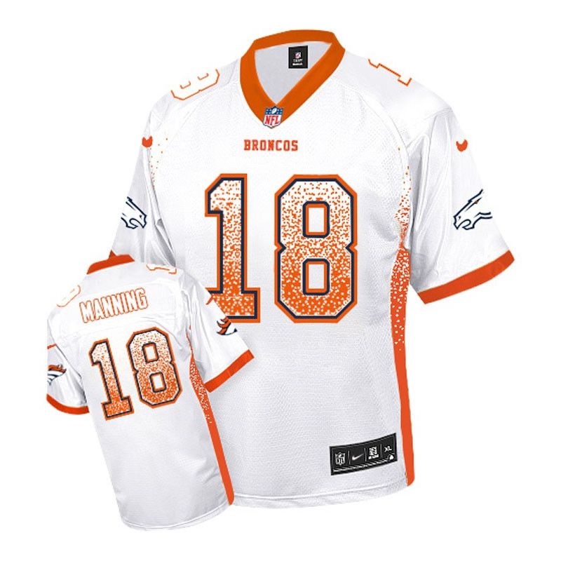 Cheap Peyton Manning Broncos Jersey From China White Drift Fashion I #18