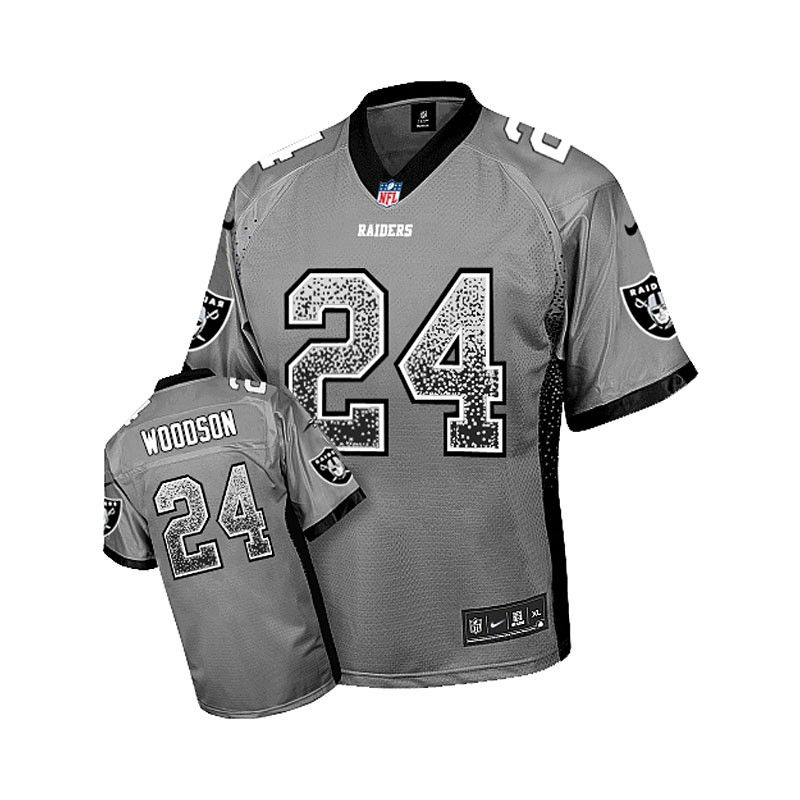 Cheap Charles Woodson Raiders Jersey From China Grey Drift Fashion I #24