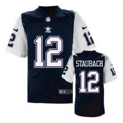 Cheap Roger Staubach Cowboys Jersey From China Navy Retro Elite #12