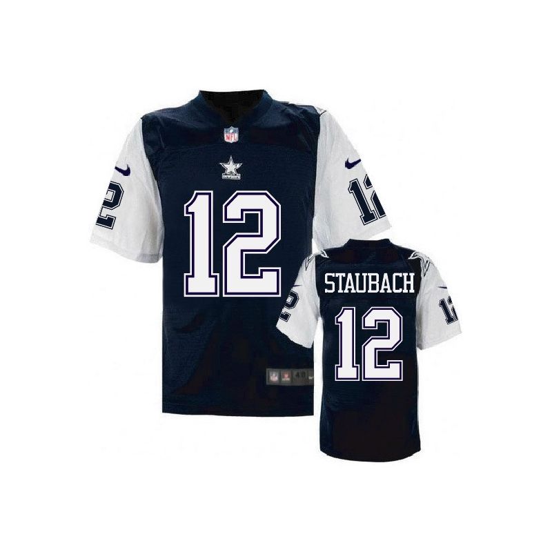 Cheap Roger Staubach Cowboys Jersey From China Navy Retro Elite #12