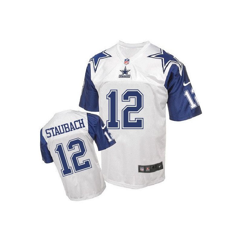 Cheap Roger Staubach Cowboys Jersey From China White Retro Elite #12