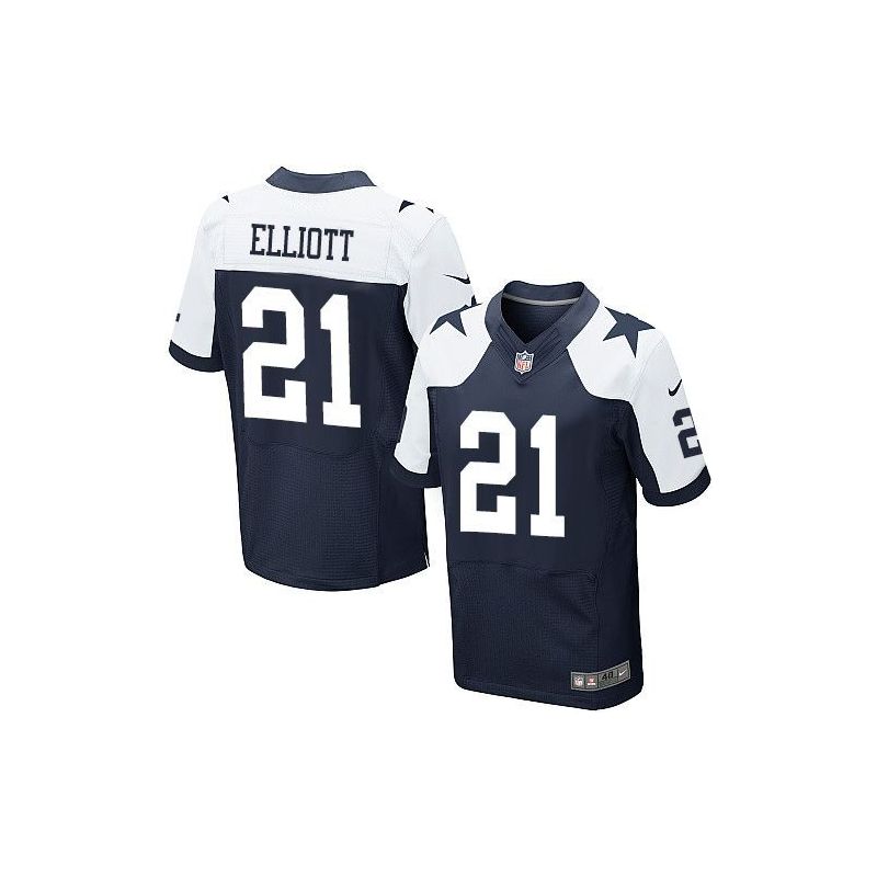 Cheap Ezekiel Elliott Cowboys Jersey From China Blue Thanksgiving Elite #21