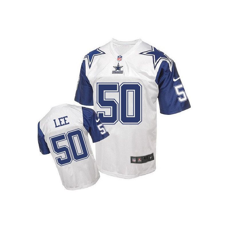 Cheap Sean Lee Cowboys Jersey From China White Retro Elite #50