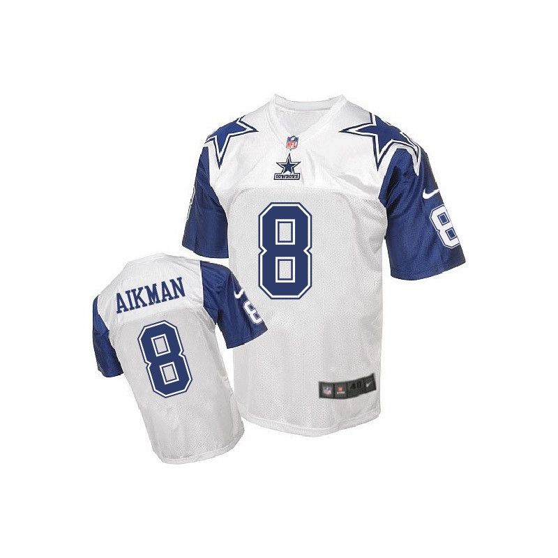 Cheap Troy Aikman Cowboys Jersey From China White Retro Elite #8