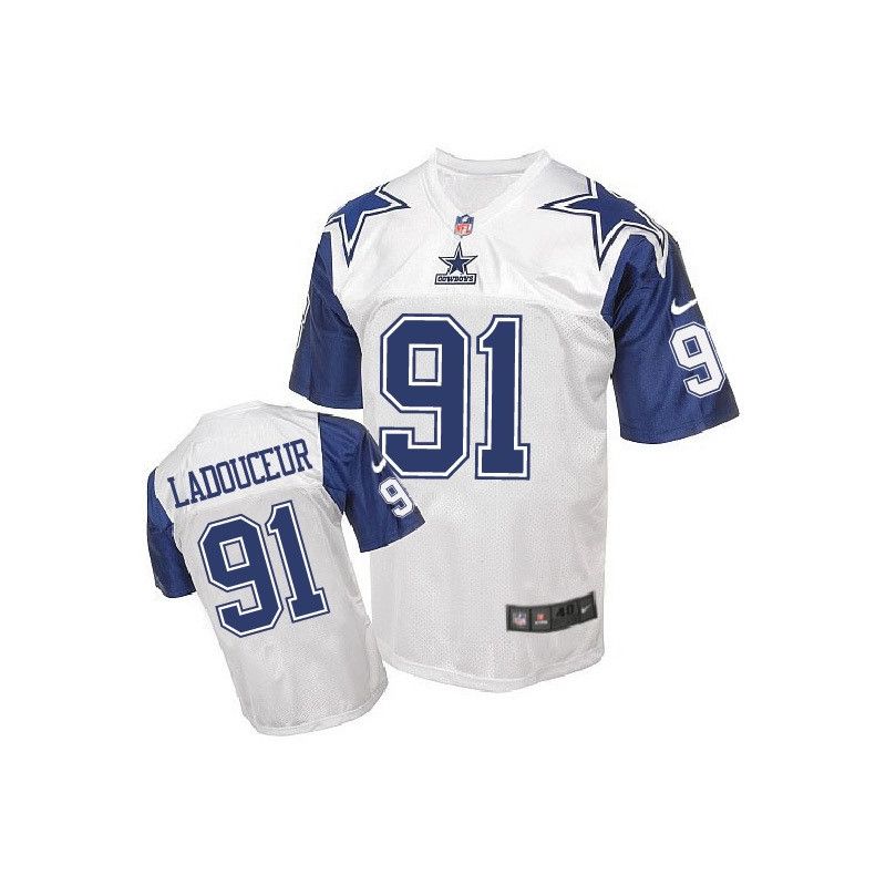 Cheap LP LaDouceur Cowboys Jersey From China White Retro Elite #91