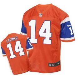 Cheap Cody Latimer Broncos Jersey From China Orange throwback Elite #14