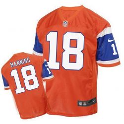 Cheap Peyton Manning Broncos Jersey From China Orange throwback Elite #18