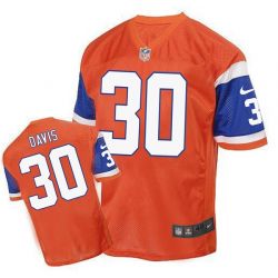Cheap Terrell Davis Broncos Jersey From China Orange throwback Elite #30