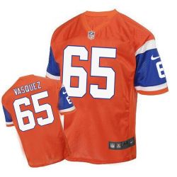 Cheap Louis Vasquez Broncos Jersey From China Orange throwback Elite #65