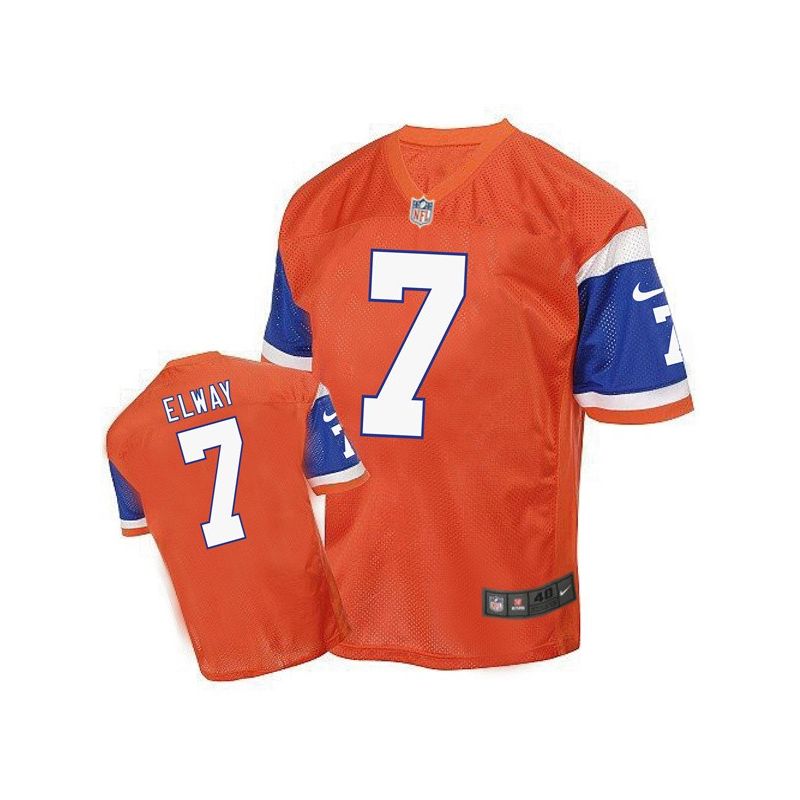 Cheap John Elway Broncos Jersey From China Orange throwback Elite #7