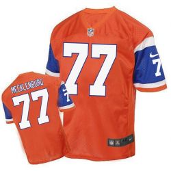 Cheap Karl Mecklenburg Broncos Jersey From China Orange throwback Elite #77