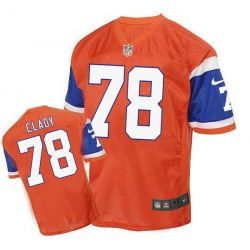 Cheap Ryan Clady Broncos Jersey From China Orange throwback Elite #78