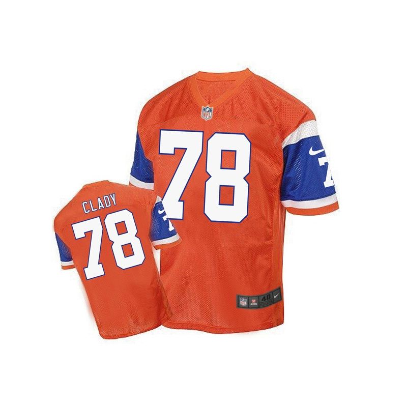 Cheap Ryan Clady Broncos Jersey From China Orange throwback Elite #78