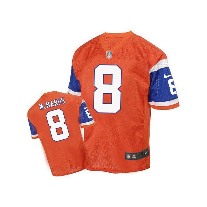 Cheap Brandon McManus Broncos Jersey From China Orange throwback Elite #8