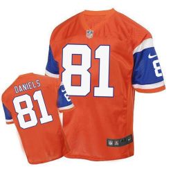 Cheap Owen Daniels Broncos Jersey From China Orange throwback Elite #81