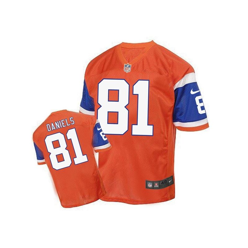 Cheap Owen Daniels Broncos Jersey From China Orange throwback Elite #81