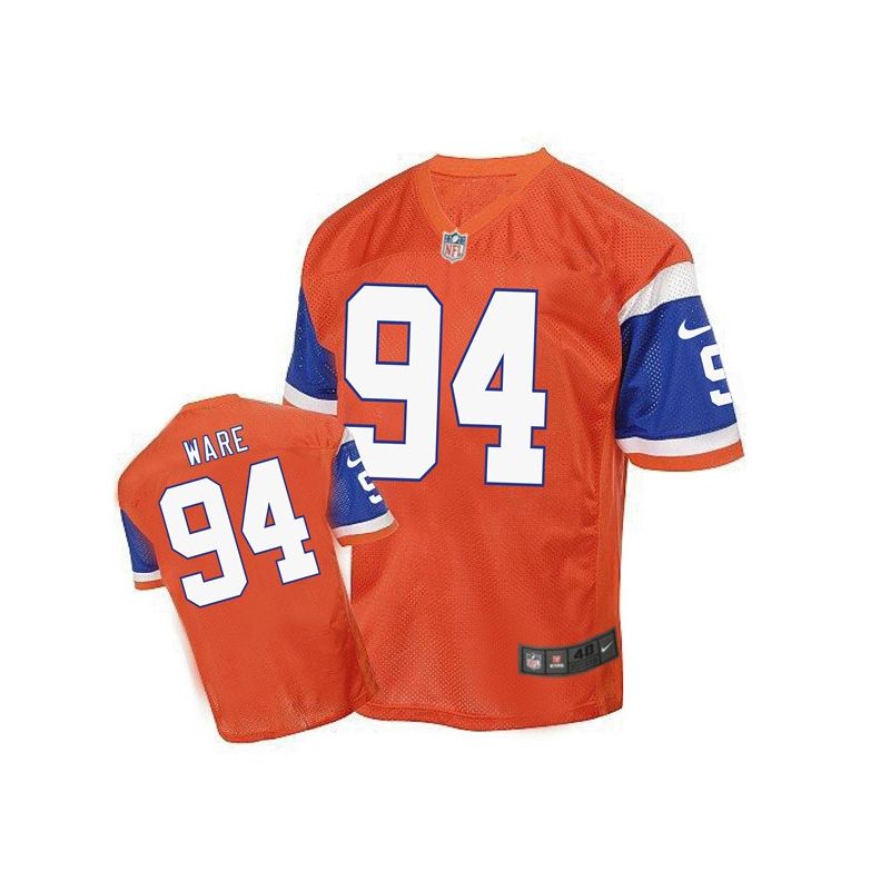 Cheap DeMarcus Ware Broncos Jersey From China Orange throwback Elite #94