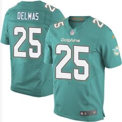 Cheap Louis Delmas Dolphins Jersey From China Green 2015 new Elite #25