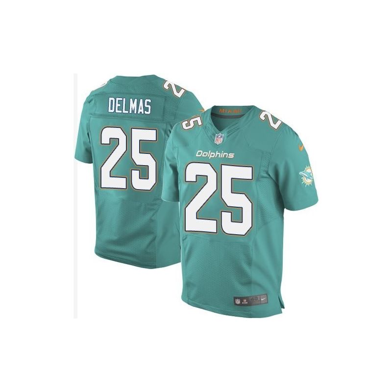 Cheap Louis Delmas Dolphins Jersey From China Green 2015 new Elite #25