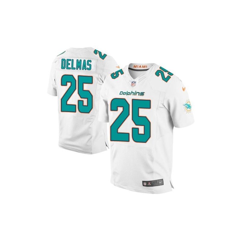 Cheap Louis Delmas Dolphins Jersey From China White 2015 new Elite #25