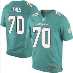 Cheap JaWuan James Dolphins Jersey From China Green 2015 new Elite #70
