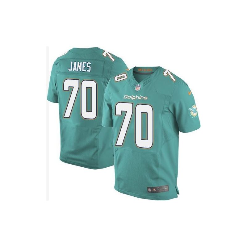Cheap JaWuan James Dolphins Jersey From China Green 2015 new Elite #70