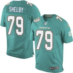 Cheap Derrick Shelby Dolphins Jersey From China Green 2015 new Elite #79