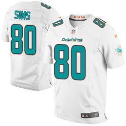 Cheap Dion Sims Dolphins Jersey From China White 2015 new Elite #80