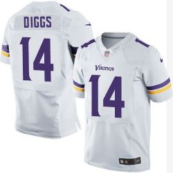 Cheap Stefon Diggs Vikings Jersey From China White Elite #14