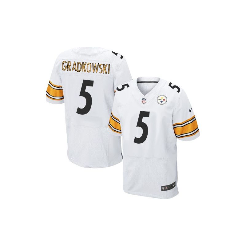 Cheap Bruce Gradkowski Steelers Jersey From China White Elite #5