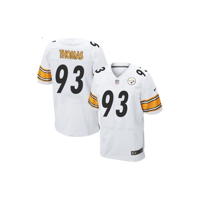 Cheap Cam Thomas Steelers Jersey From China White Elite #93